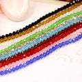 3mm Siam Football Glass Beads Round Faceted Crystal Loose Beads for Jewelry Making Bracelet