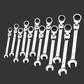 5/7/12 Pieces of Hand Tools Universal Ratchet Wrench Set Key Torque Wrench Car Repair to Household Tool Set