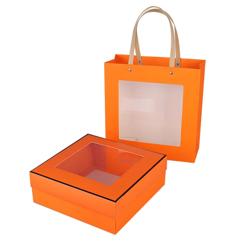 Hot Sale Recycled Materials UV Coated Customizable Hard Square Paper Box with Window for Lingerie Mailer Gift Box