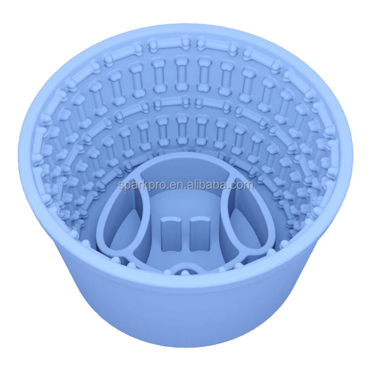 Wholesale Custom Round Honeycomb Silicone Slow Feeding Dog Feeder Bowls With Suction Cups