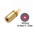650nm 5mw Adjustable Focus Collimated Laser Diode Direct Plug-In Driverless 6X12mm Red Laser Diode Module