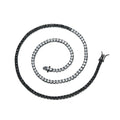 BC167 3MM Clear and Black CZ Tennis Chain Necklace Men and Women Tennis Necklace