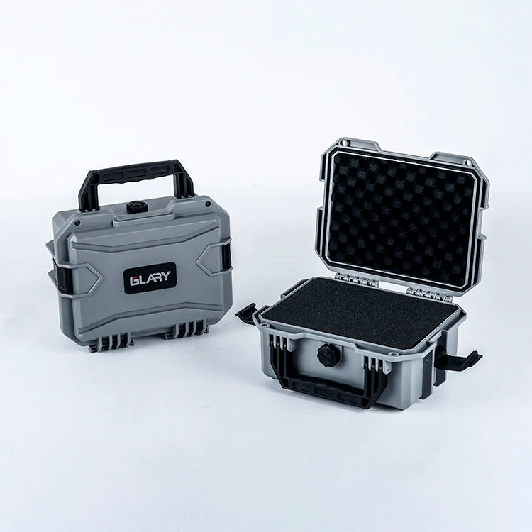 GLARY Stackable Portable Hand Gun Carrying Case Box for Storage Shockproof Tactical Plastic Gun Case Box With Foam