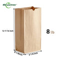 Custom Logo 100% Recycled White Fast Food Takeout Restaurants Packaging Eco-Friendly SOS Brown Paper Bags