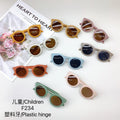 Funny UV400 Retro Women's Sunglasses Metal Full Rim Oval Shape Yellow Red Blue Green White Coffee Colors