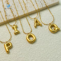 SUMMLY Trend Wholesale Simple 18K Gold Plated Stainless Steel Letter Pendant Necklace Fashion Jewelry