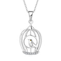 Wholesale Jewelry Manufacturer 925 Sterling Silver Rhodium Plated Bird Cage Pendant