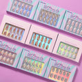 BTArtbox Luxury Press On Nail Kit With Glue Nail File Wholesale Short French Tip Soft Gel Full Cover Fake False Nails Press On