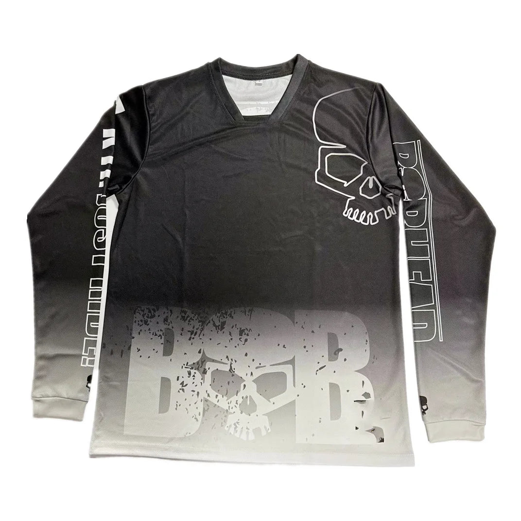 Sublimated Breathable Windproof Plus Size Sportswear Bicycle Blank Motocross Jerseys Long Sleeve with Customized Label