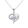 Heart Pendant in Pure Silver Lover Wedding Gemstone Necklace Jewelry for Women