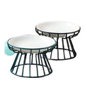 Cheap Eco-Friendly Cat Food Bowl High-Rise Anti-Spill Base Neck Support  Ceramic Cat Dish With Pet Food Plate