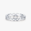 Ailmay Authentic 925 Sterling Silver Forever Infinite Love Finger Ring for Women Simple Design Ring Statement Jewelry Party Gift
