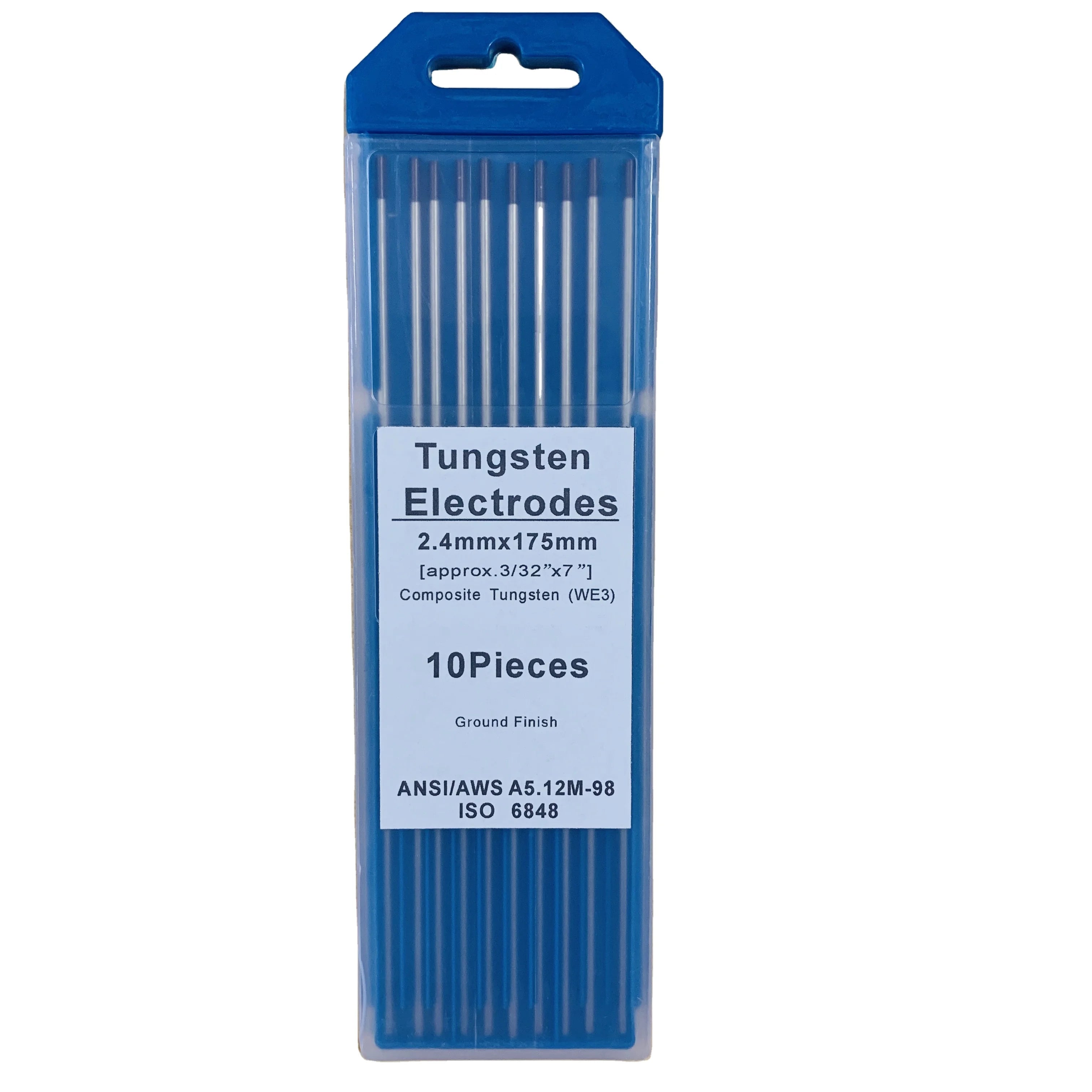 WE3 Tungsten Electrodes Black Head Composite Tungsten 2.4mm*175mm for TIG Welding Consumables