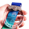 Small Bridge Wholesale Cheap Professional Gold Silver Bronze Competition Medal Custom Crystal Glass Medal for Gifts