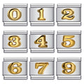 Italian Bracelet Gold Color 0-9 Figure Number Links Charm Fit 9mm Stainless Steel Women Men Bangle DIY Making Jewelry Gifts