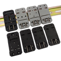 A-35-1 Rail Buckle 35mm DIN Rail Mounting Bracket Strong Bearing Capacity Black Plastic Clamps for Metric Measurement System