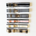 Stripe Color READY to SHIP 1.5 Inch 4 cm Snaffle Bit Elastic Equestrian Belt with Surcingle Buckle