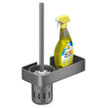 Chrome Toilet Brush Holder Stainless Steel Cleaning Tool Durable Toilet Brush with Toilet Brush and Holder Set for Bathroom