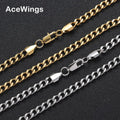 SC022   5mm 16" 18" 20" 22" 24" 30" Stainless Steel  Chain  Hip Hop Chain Necklace