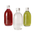 Wholesale 250ml 350ml 500ml Glass Drink Juice Bottle Glass Drink Bottle with Aluminium Cap