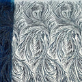HY3008 Hot New Heavy 3d Beaded Wedding Lace With Sequins Sea Blue Bridal Dress African Wholesale