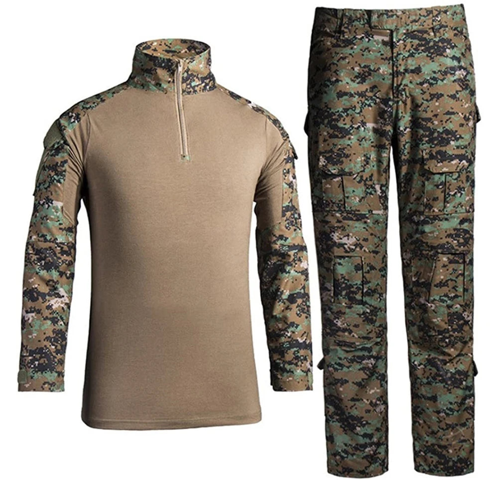OEM ODM Men's Hunting Shirt and Pants Camouflage Hunting Colored Ball Hiking Uniform