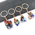 Diy Beauty Personal Key Ring rainbow Color Stone Pendant of Ore Specimen Folk Crafts Natural Stone Crystal Agate Jade