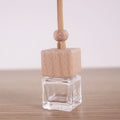 8ML New square Hanging Car air Freshener Perfume Bottle Beech Wooden Cap Essential Oils Car Diffuser Freshener Perfume Bottle