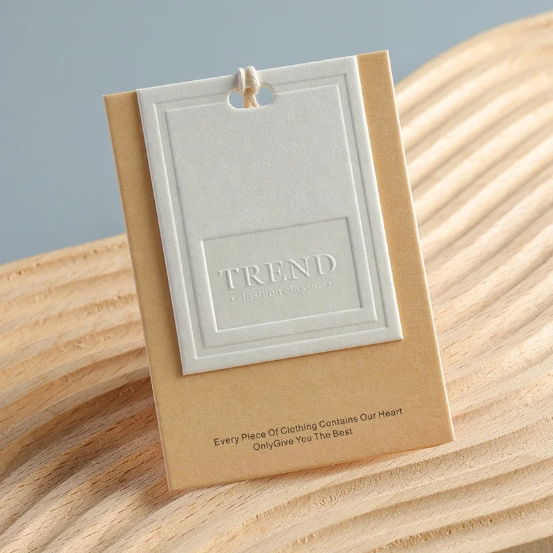 Swing Ticket White Fashion Labels Custom Shirt Tags Hangtag Cloth Labels Hangtags for Clothing Own Logo