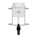 Suspended Vase Half Frame Cistern Fit Upper Flushing Plate (White and Silver)