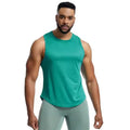Men's Sporty Tank Tops Quick Dry Workout Shirts Loose Sleeveless Beach Swim Gym Fitness Breathable Knitted Design