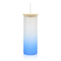 FX Factory Wholesale Custom Borosilicate Glass Tumbler Glass Water Bottle With Straw Bamboo Lid