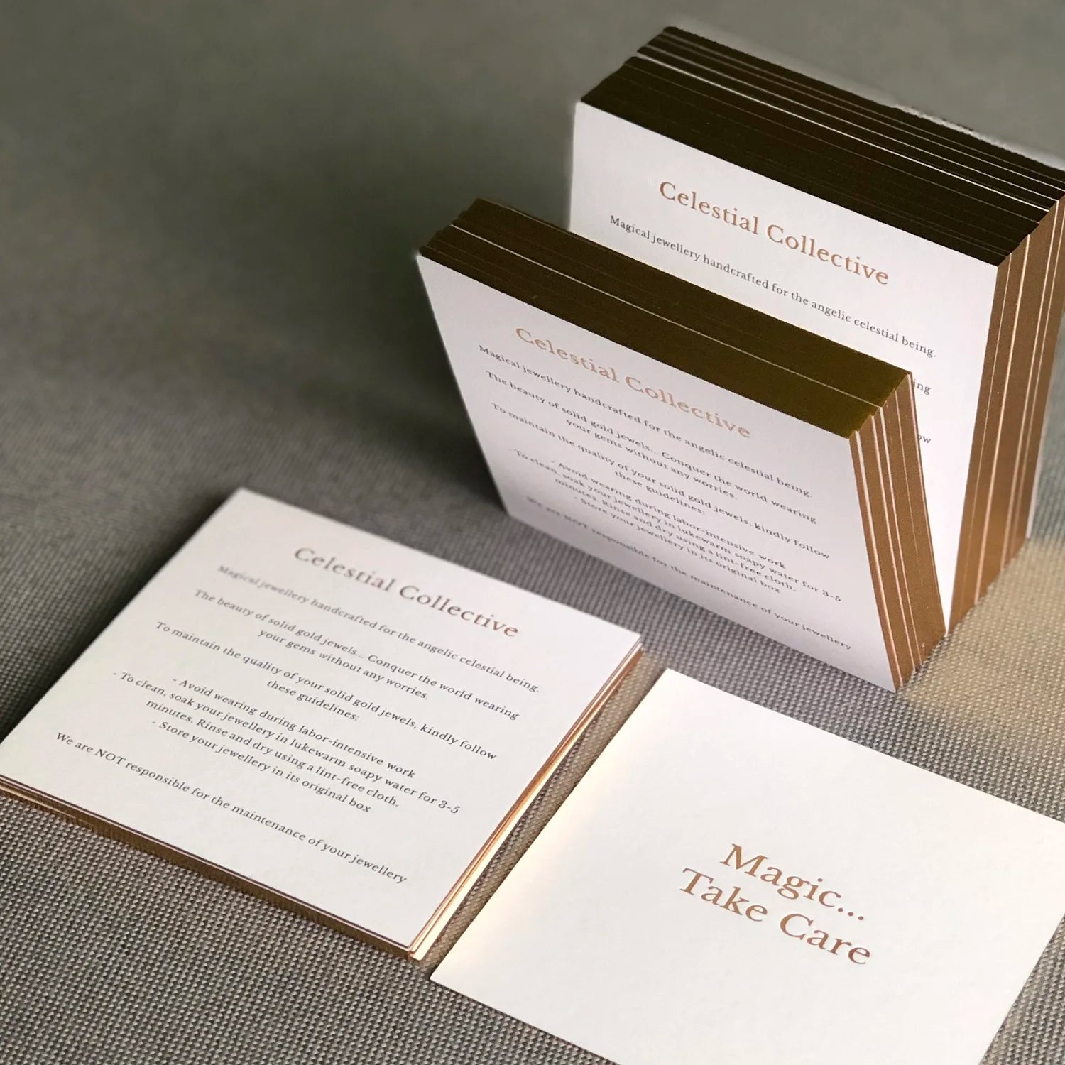 Foil Thank You Cards With Logo  Thank You Card Gold Custom Logo Letterpress Luxury Paper Board Paper Printing Business Card