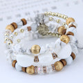 Hot Sale Boho Turquoise Shell Crystal Accessories Mix and Match Multi Layer Beaded Stretch Bracelet Wholesale