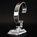 Custom High-end Plastic Desktop Clear Acrylic Single Watch Display Stand C-ring Type Retail Transparent Watch Display Racks