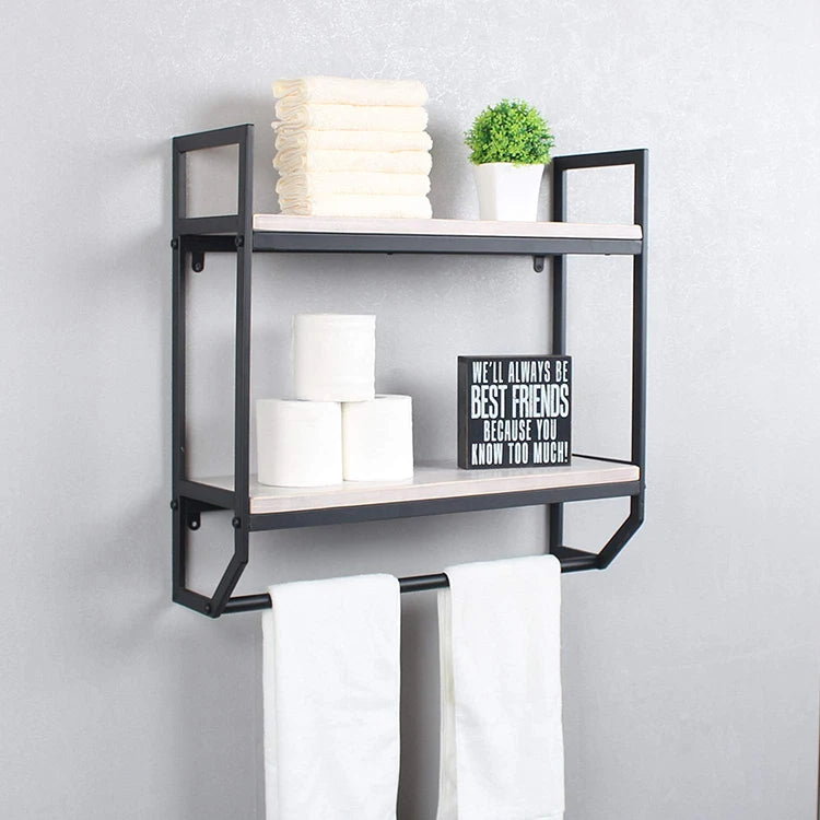 Heated Bathroom Accessory Multi-Float Hanger Holder Shelf Bar Floating Towel Rack