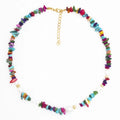 Cross-Border Bohemian Necklace Ethnic Style Color Natural Crushed Stone Imitation Pearl Necklace