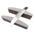 Manufacturer Top Quality Replaceable Professional Zebra Metal Nail File Half Moon 100/180 Gray Crescent File