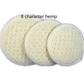 Round Loofah Point Hemp Cotton Hemp Sisal Ramie Face Wash Natural Exfoliating Cotton Hemp Sponge Scrub Pad