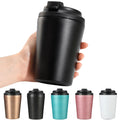 Madou Free Personalized logo 12oz Powder Coated Travel Thermo Mug Vacuum12oz Coffee Stainless Steel Tumbler