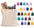 2025 New Reusable Plain Blank Beach Shopping Bag Custom Large Promotional Christmas Cotton Canvas Tote Bags With Custom Logo
