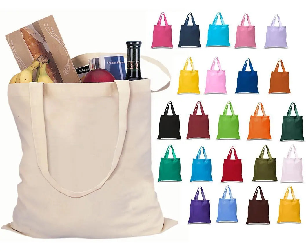 2025 New Reusable Plain Blank Beach Shopping Bag Custom Large Promotional Christmas Cotton Canvas Tote Bags With Custom Logo