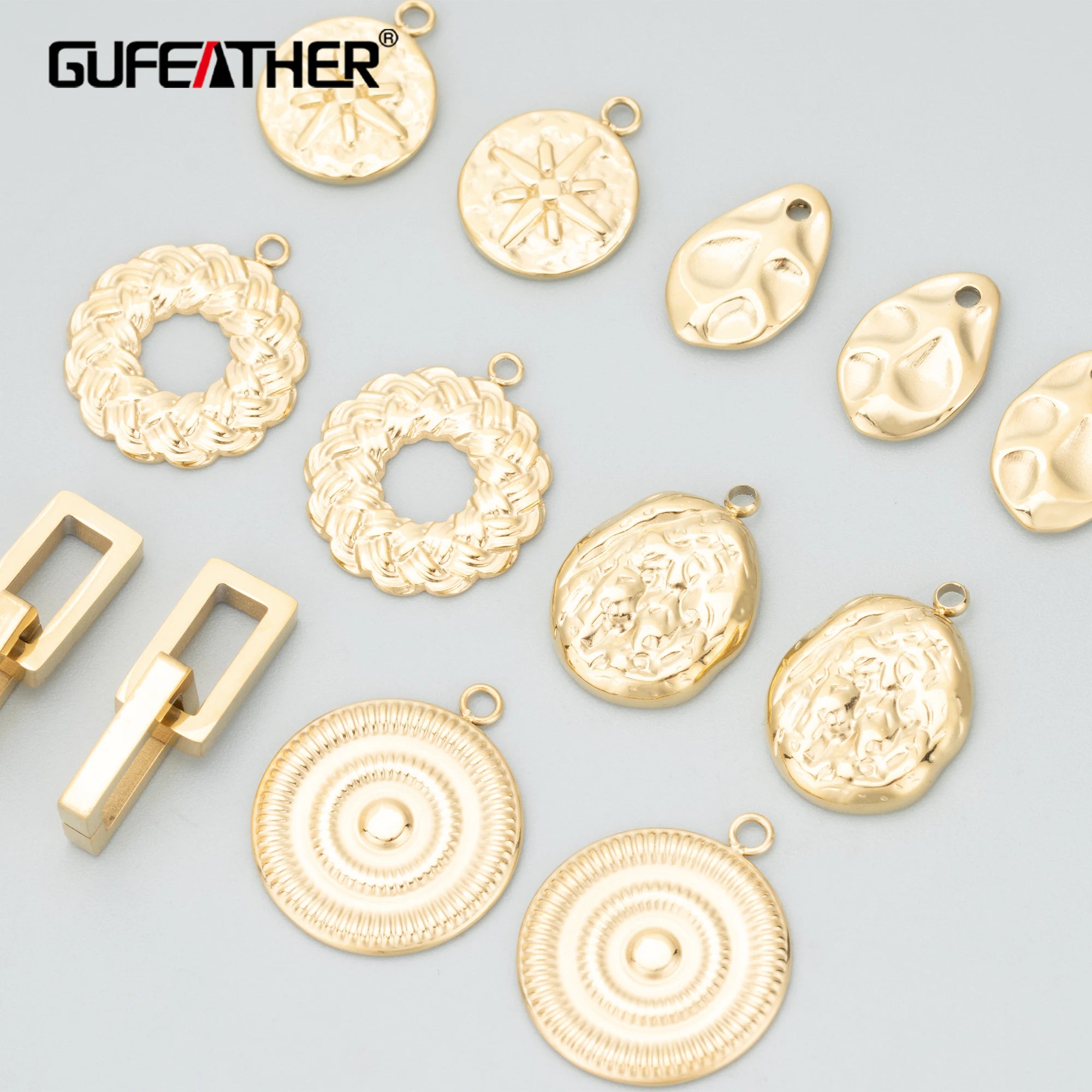 MC36  4pcs/lotjewelry Accessories316L Stainless Steelnickel Freehand Madecharmsnecklace Making Findingsdiy Pendants