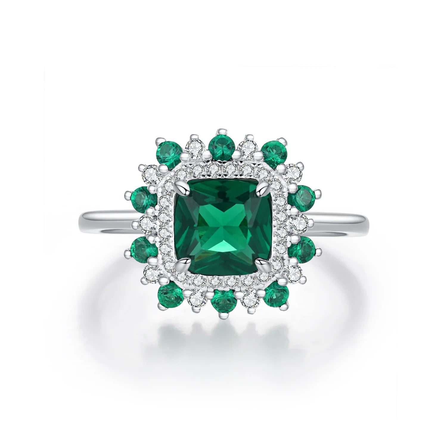 Daidan Vintage Rings Women Court Style Luxury Jewelry Silver Engagement Cubic Zirconia Woman Sterling Silver Rings