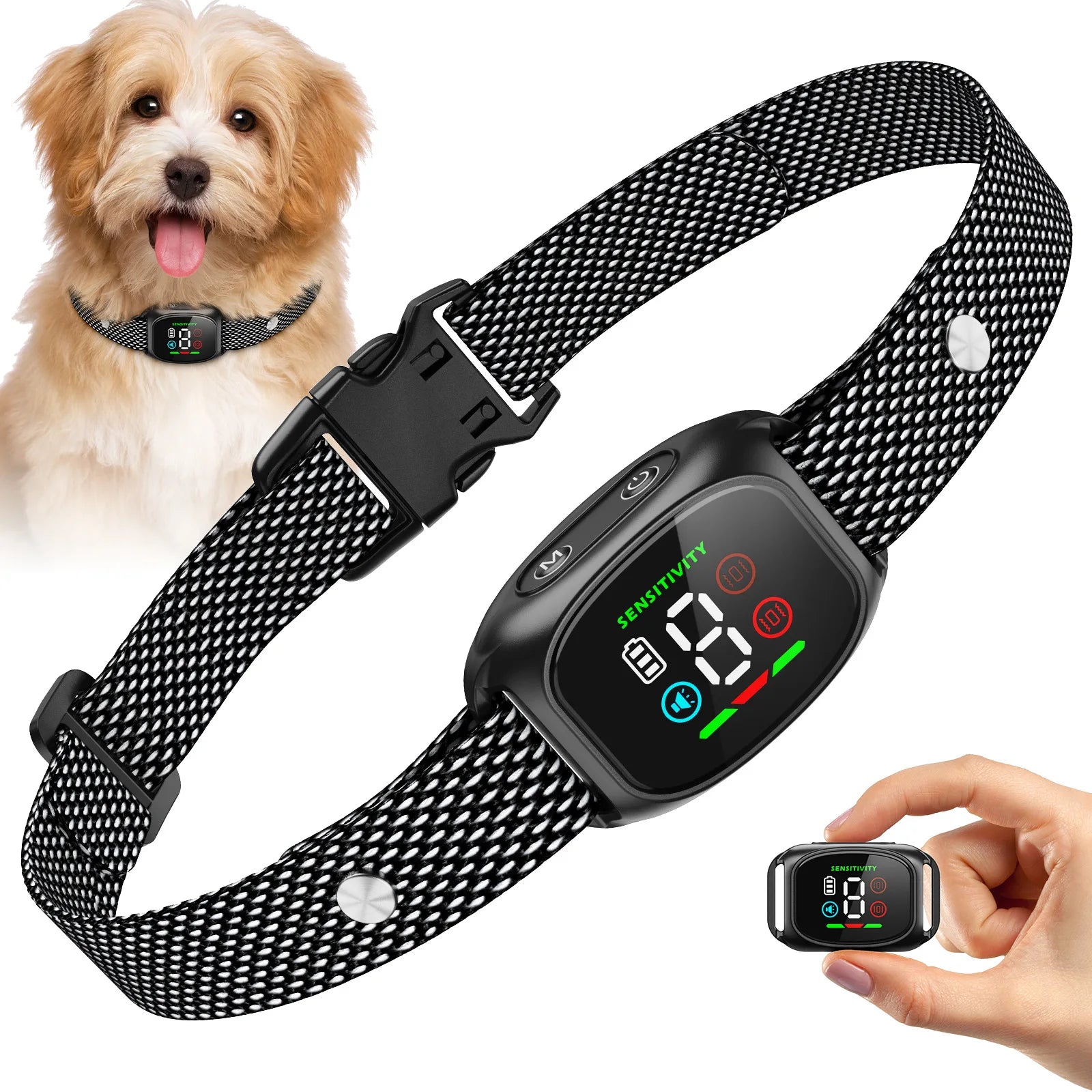 Lightweight Durable Rechargeable Vibrating Dog Collar Anti-Barking Bark Control Pet Training Collar without Shock