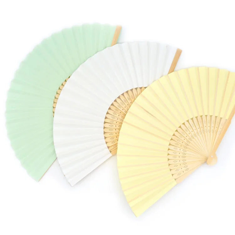 Custom Diy Blank Folding Paper Fan Handmade Painting Portable Hand Fans for Decorate