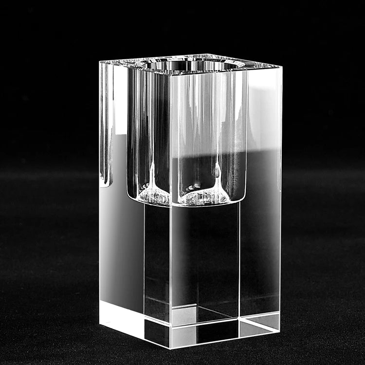 Shining Hot Selling Luxury Customizable Crystal Pen Holder Brush Pot Table Decoration Crafts with Gift Box