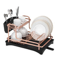 2022 Hot 2-Tier Dish Drying Rack Double Carbon Steel Dish Drainer with Metal Material