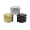 6Oz Metal Candle Tins European Style Containers for Storage Parties Weddings Jewelry Candy and Tea Stash