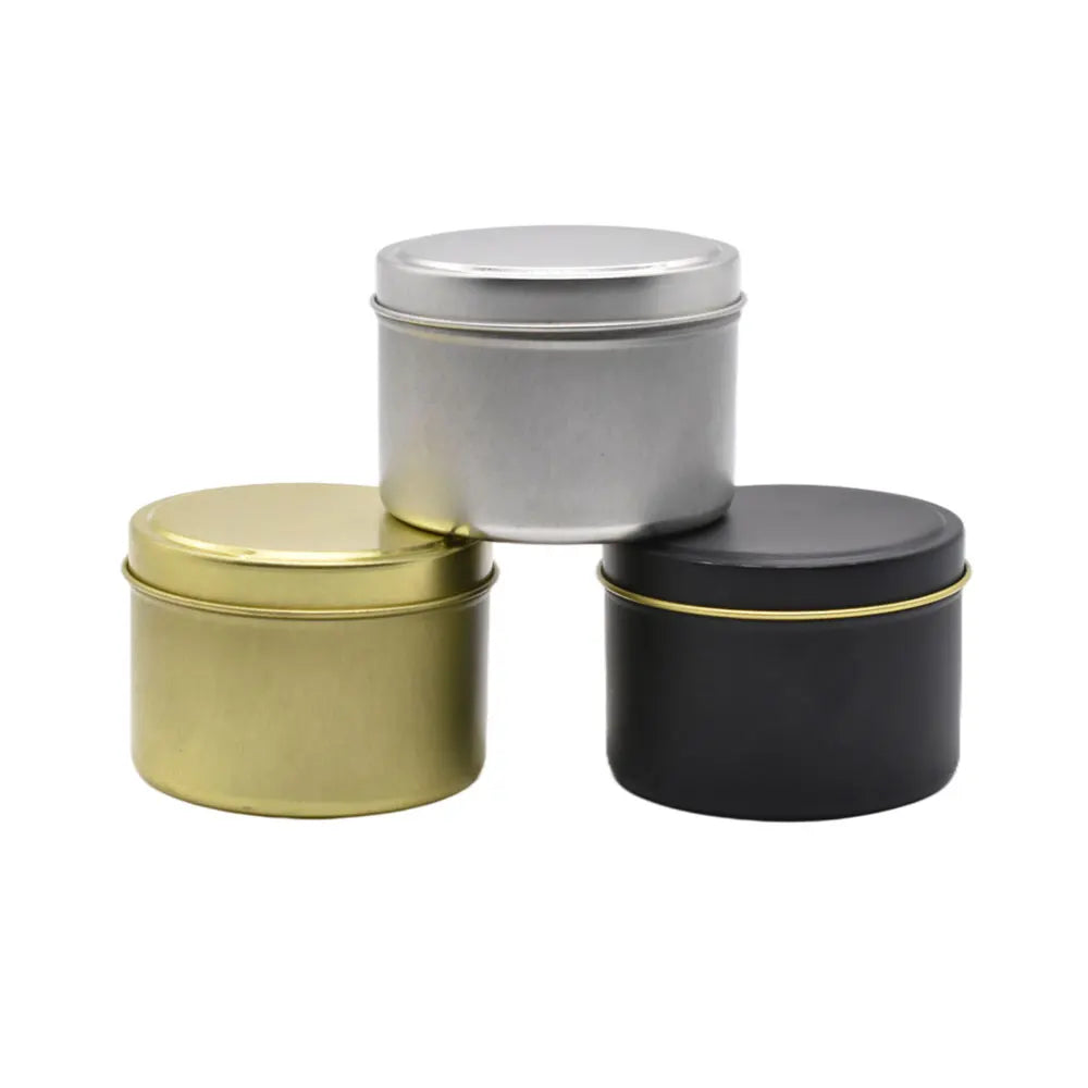 6Oz Metal Candle Tins European Style Containers for Storage Parties Weddings Jewelry Candy and Tea Stash